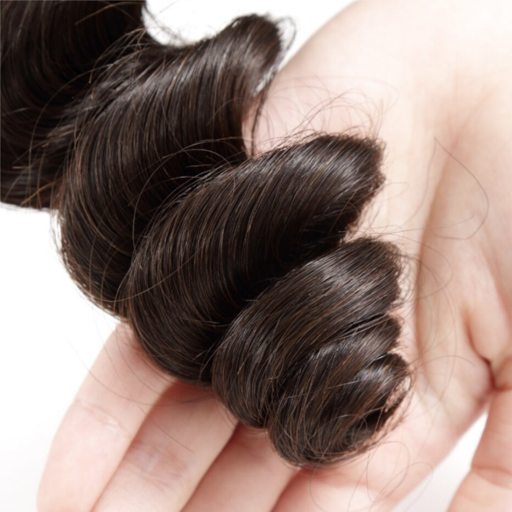 12A Loose Wave Human Hair Bundle 100% Unprocessed Brazilian Virgin Human Hair Extensions for Black Women (1 PC)
