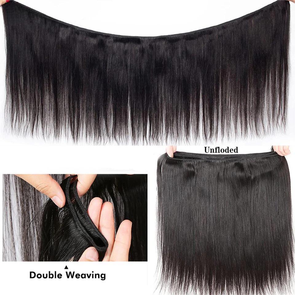 12 A Unprocessed Remy Straight Human Hair Bundles for Black Women (1 PC)