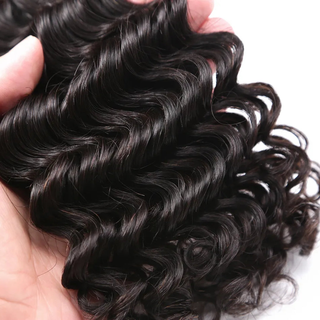12A Deep Wave 100% Unprocessed Remy Human Hair Bundles (1 PC)