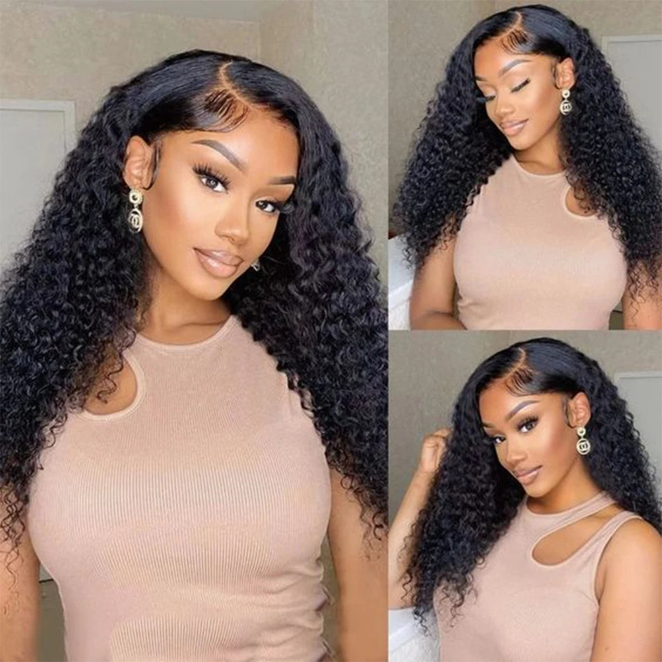 Kinky Curly Human Hair Bundles 100% Human Hair Extensions Brazilian  Raw Hair Weave