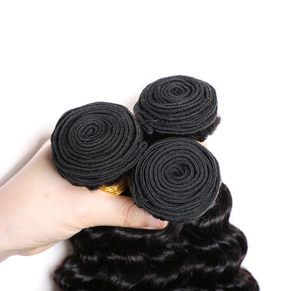 12A Deep Wave 100% Unprocessed Remy Human Hair Bundles (1 PC)