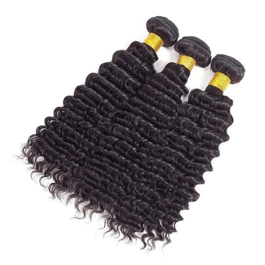 12A Deep Wave 100% Unprocessed Remy Human Hair Bundles (1 PC)